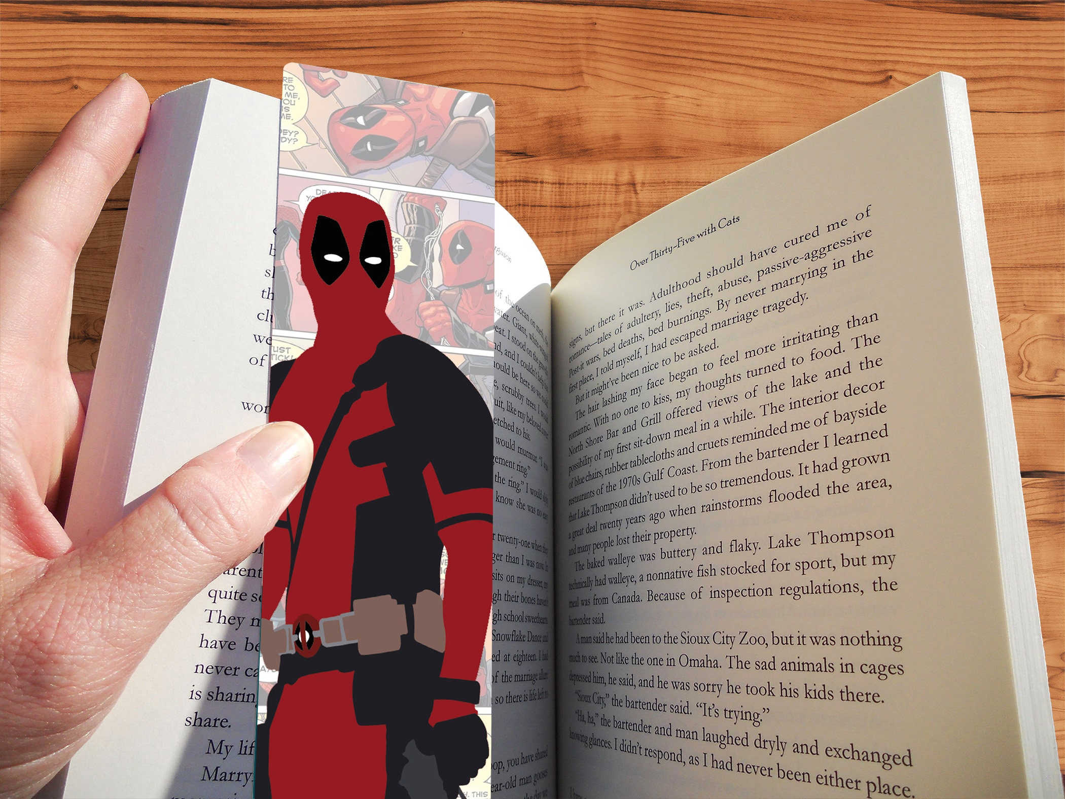 Custom Marvel Deadpool Bookmark Minimalist Style Cult Etsy India
