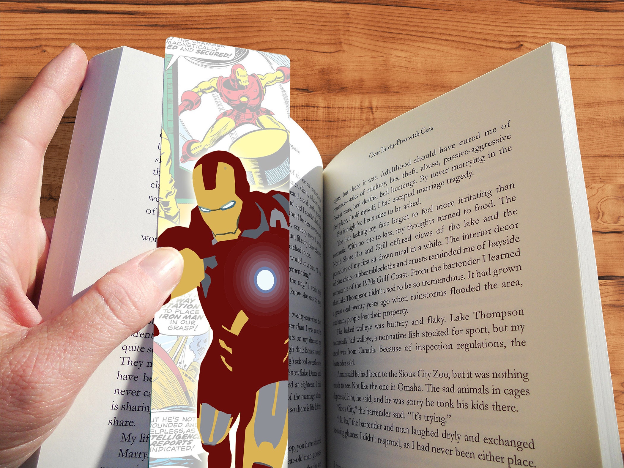 custom marvel iron man bookmark minimalist style superhero etsy
