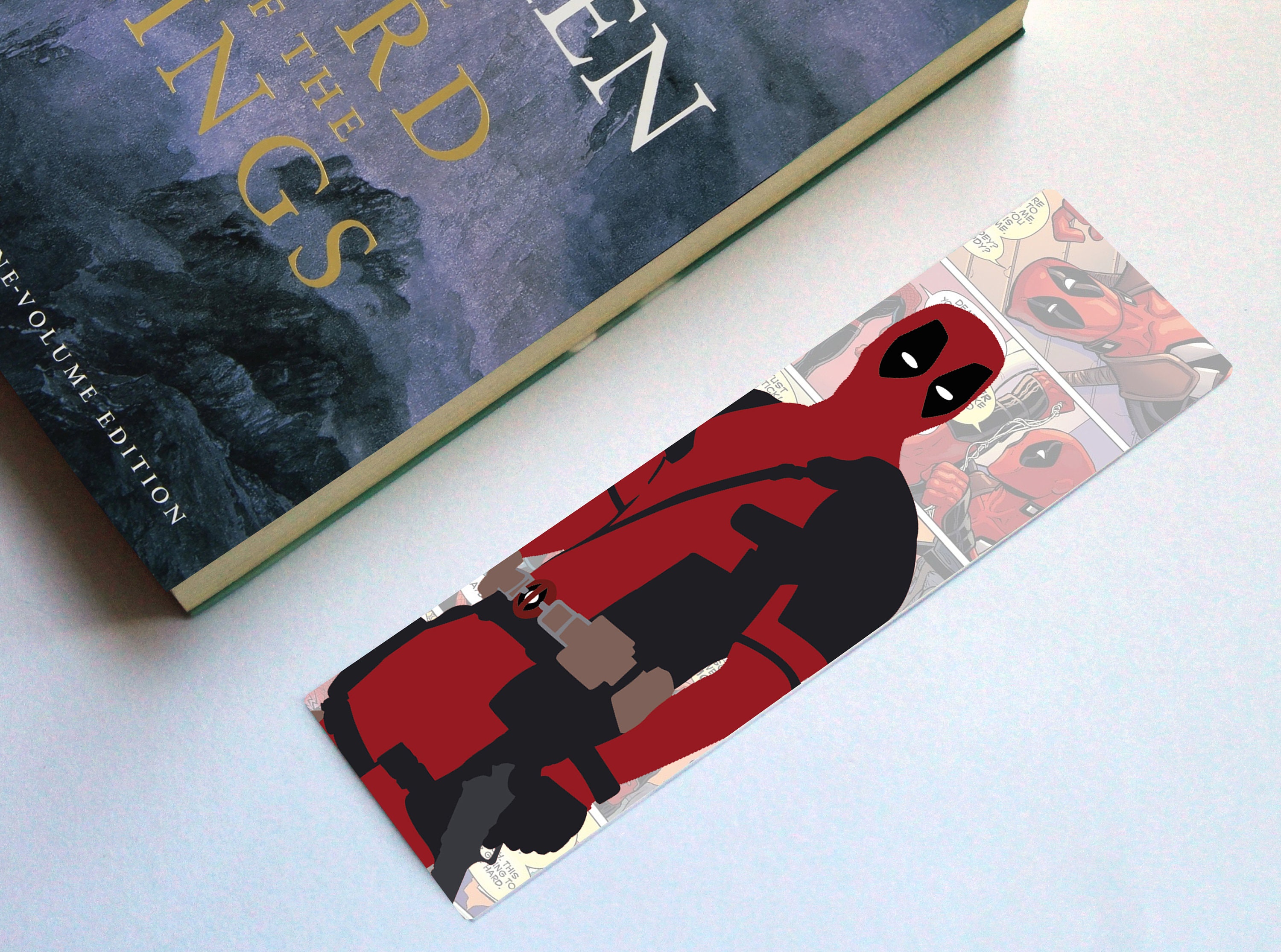 Custom Marvel Deadpool Bookmark Minimalist Style Cult - Etsy India