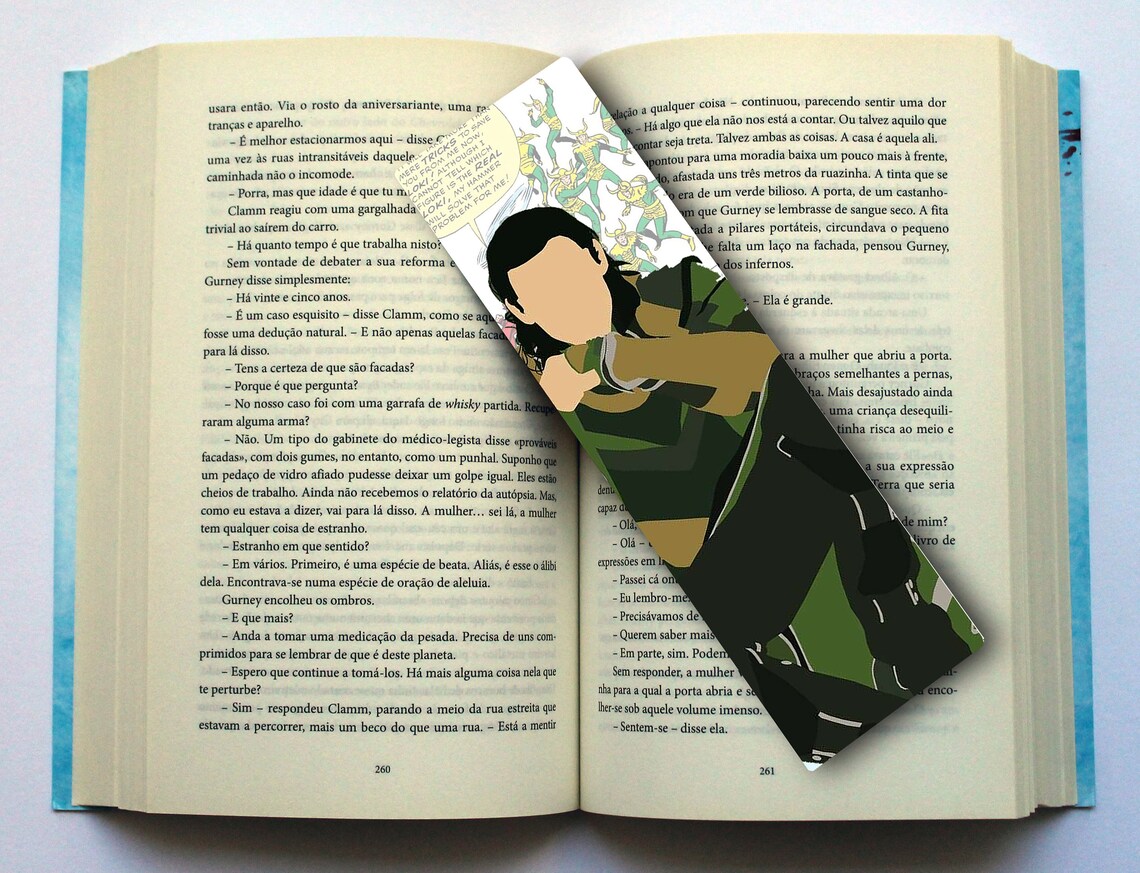 Custom Marvel Loki Bookmark Minimalist Style Superhero Art - Etsy