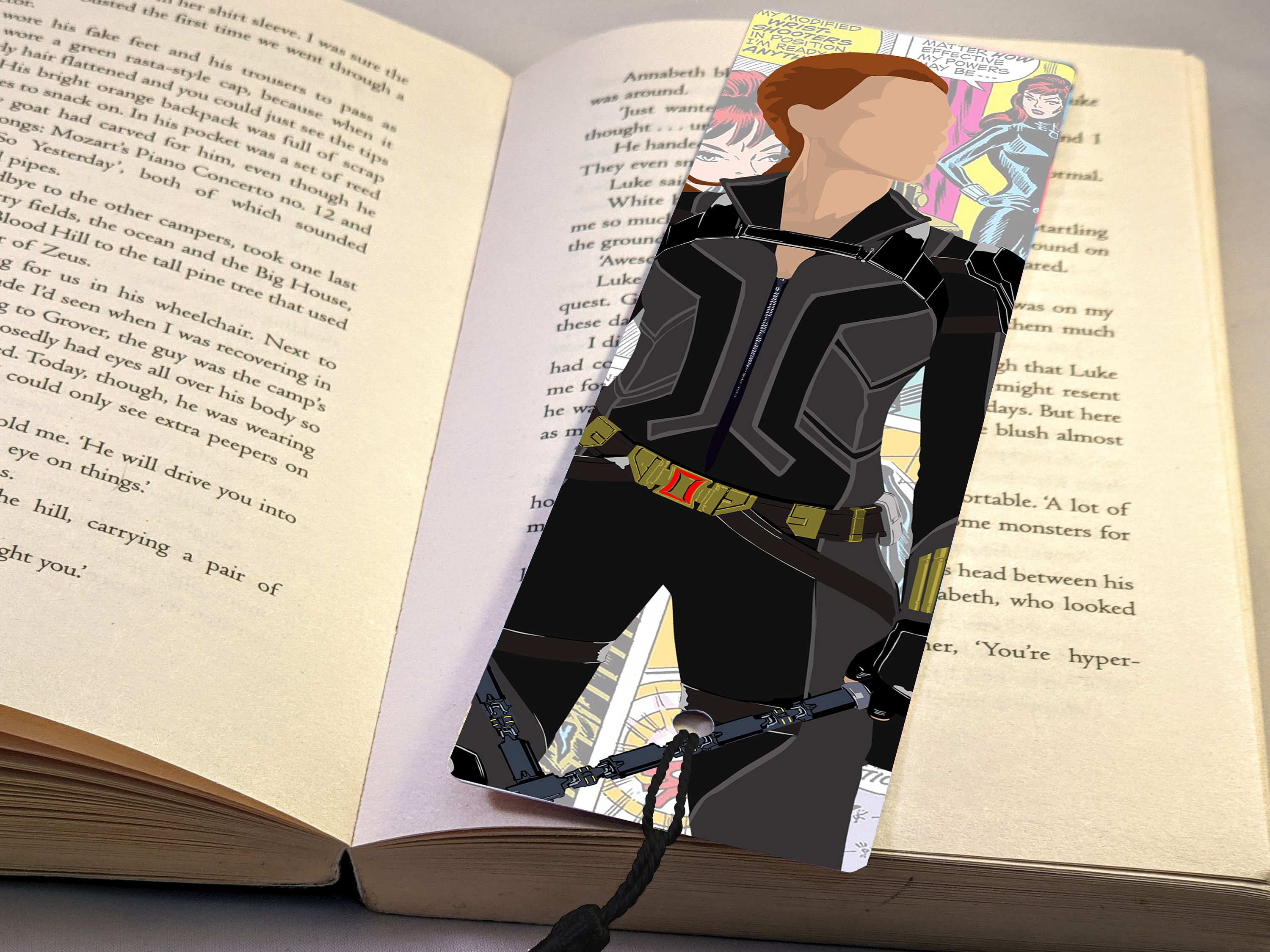 Custom Marvel Black Widow Bookmark Minimalist Style Superhero Etsy