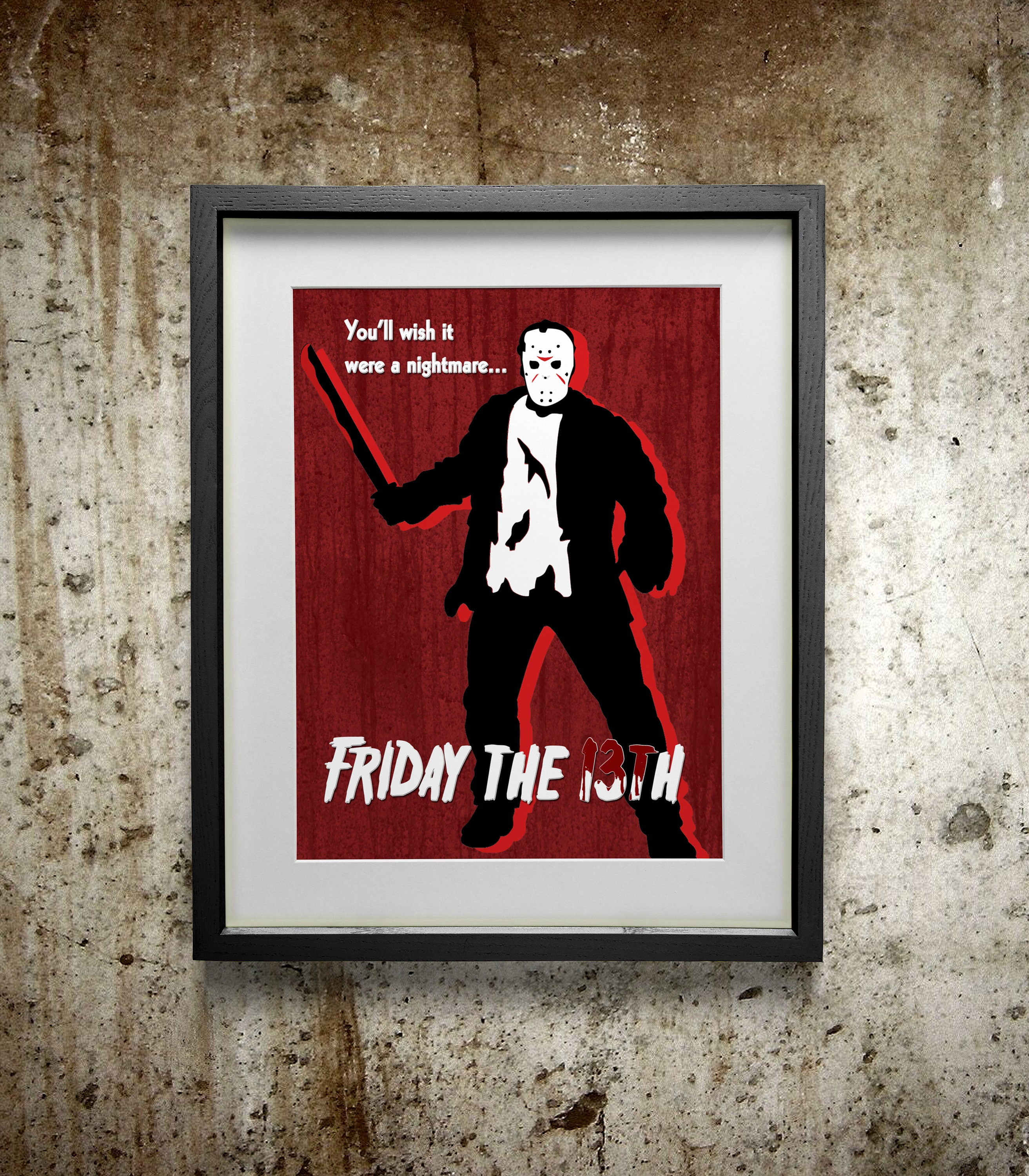 Jason Voorhees Friday The 13th Custom Silhouette Cult Film Art | Etsy