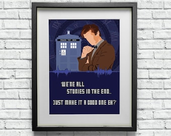 11th Doctor Soundwave Art Print: Minimalist Sci-Fi TV Poster