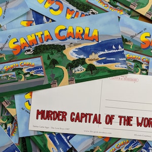 Cartolina con cartellone pubblicitario di Santa Carla di The Lost Boys - Stampa numerata in edizione limitata