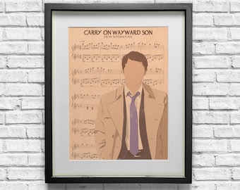 Castiel 'Wayward Son' Notendruck: Supernatural Fan Decor