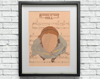 Stranger Things Max Mayfield Running Up That Hill Music Poster Print - Minimalist Style - Cool Geek Gift
