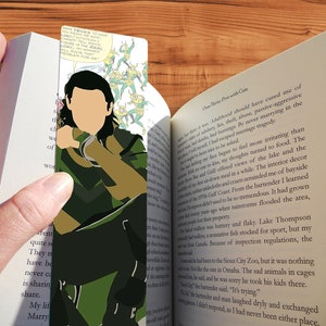 Custom Marvel Loki Bookmark Minimalist Style Superhero Art Geeky Comic ...