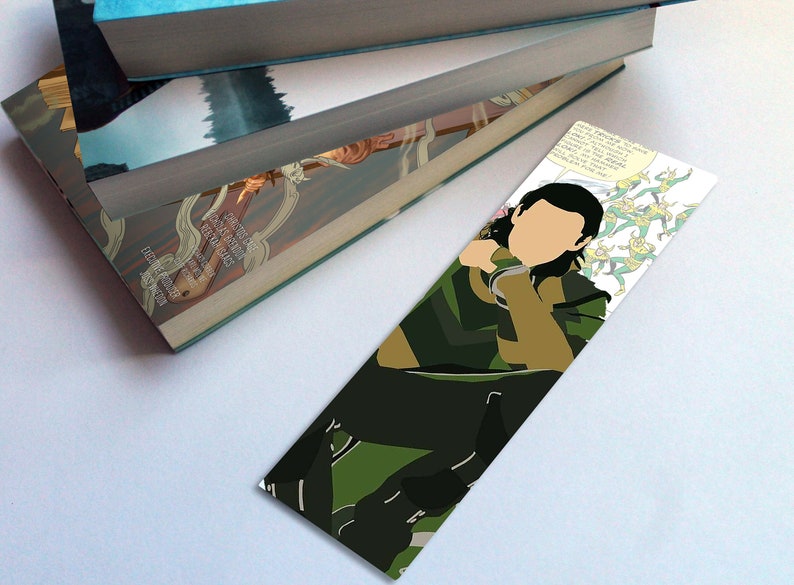 Custom Marvel Loki Bookmark Minimalist Style Superhero Art - Etsy