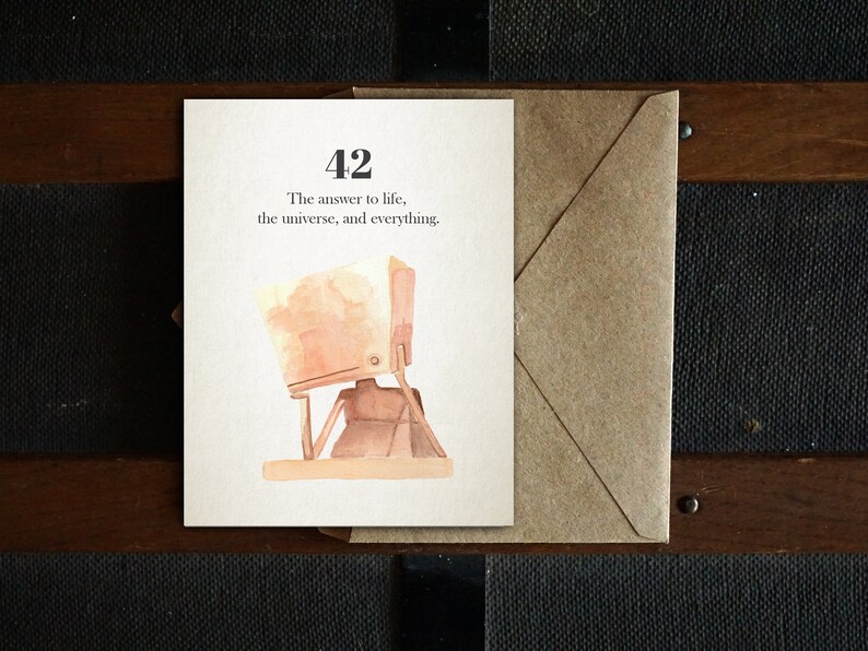 42 Printable Hitchhiker's Guide to the Galaxy Birthday | Etsy