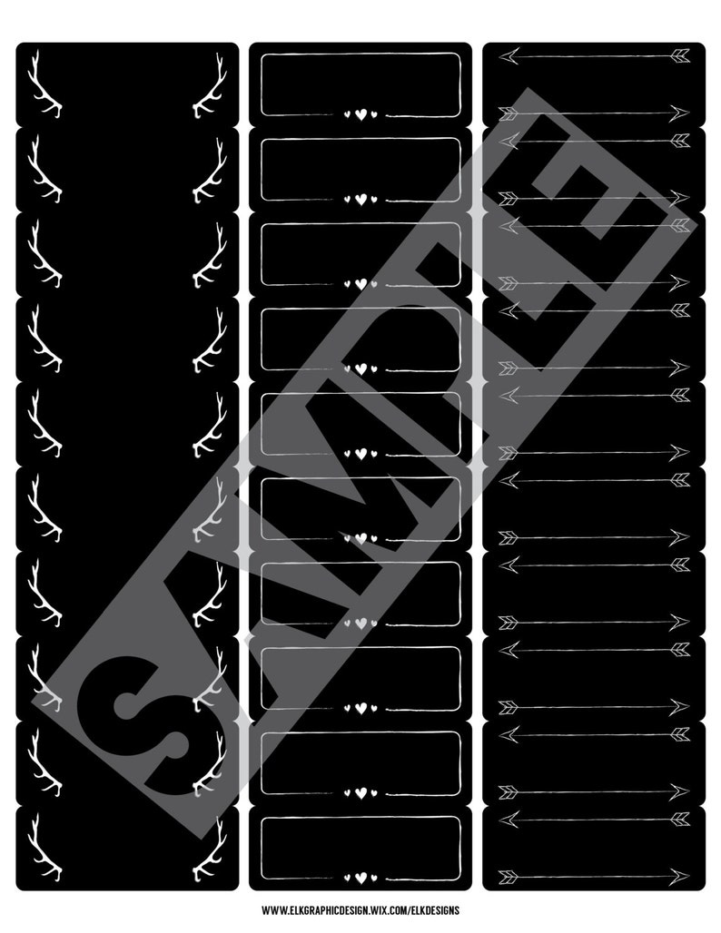 DIY Chalkboard Mailing Labels Address Labels Editable Label Etsy