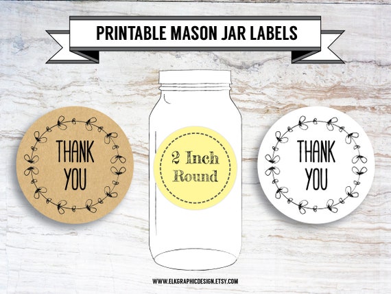 Printable Do it yourself Thank Yourself Stickers, Thank Yourself Tags, Mason Jar Label, White Kraft, 2 Inch Spherical, Finish Sheet, PDF photo relating to Printable Mason Jar Label identify Printable Do it yourself Thank Oneself Stickers, Thank By yourself Tags, Mason Jar Label, White Kraft, 2 Inch Spherical, Complete Sheet, PDF