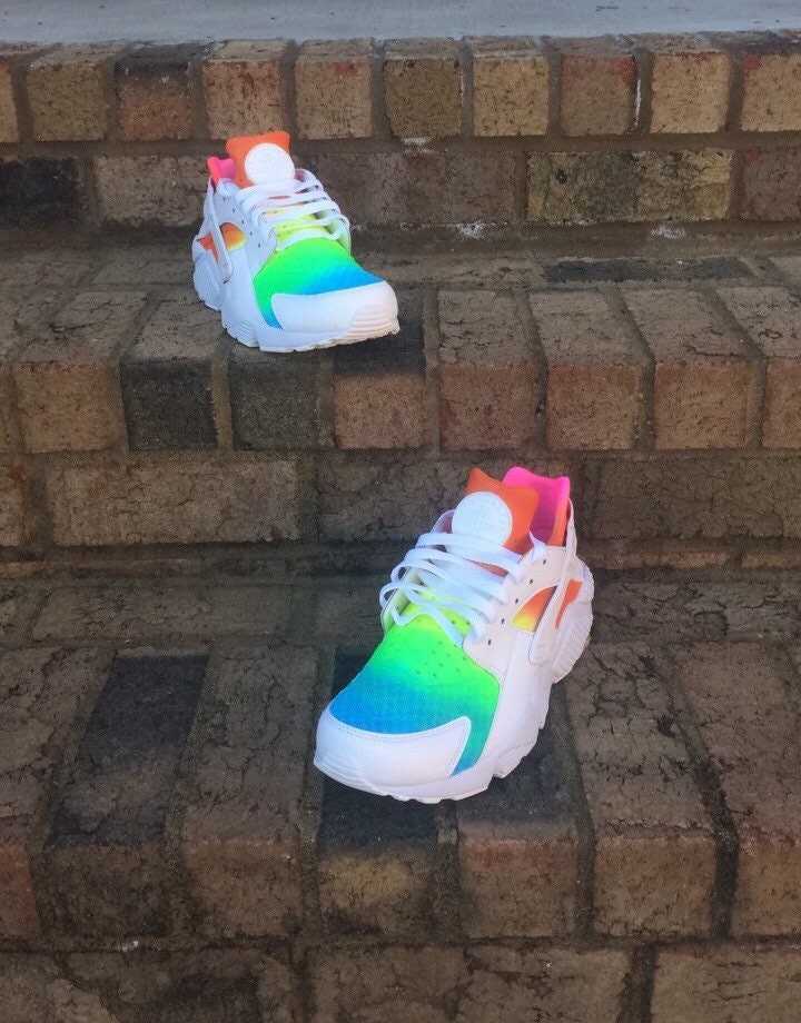 rainbow huaraches custom