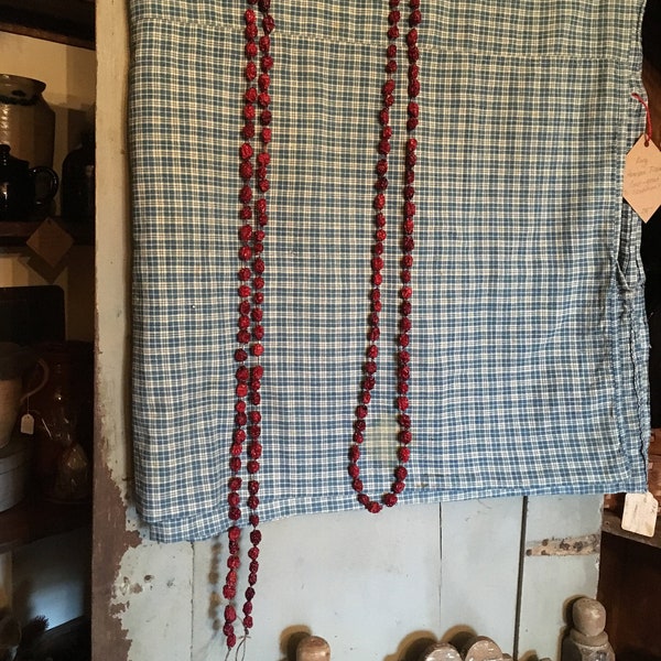 Handmade Primitive Dried Cranberry Garland