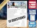 Super Prediction Game 60 - Printable Instant Download - Big Game 2026 LX - Watch Party Prop Bet Questionnaire