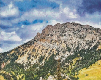 Montana Mountains 1 Cross Stitch Pattern