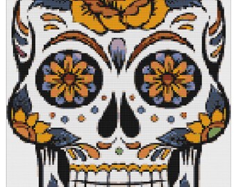 Sugar Skull 1 Cross Stitch Pattern