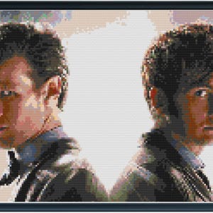 Doctor Who Inspired Matt and David Counted Cross Stitch Pattern