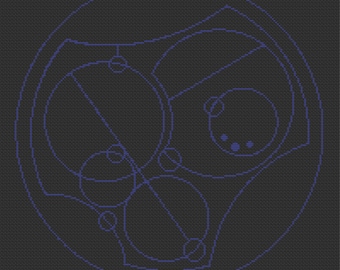 Galafrey I Love You Cross Stitch Pattern