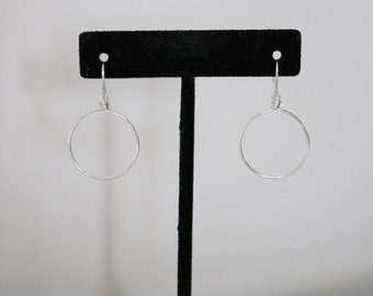 Simple Silver Hoops