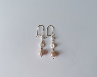 Pink Shell Drop Earrings