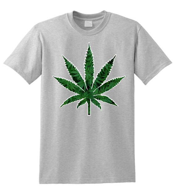men's leaf print t shirt