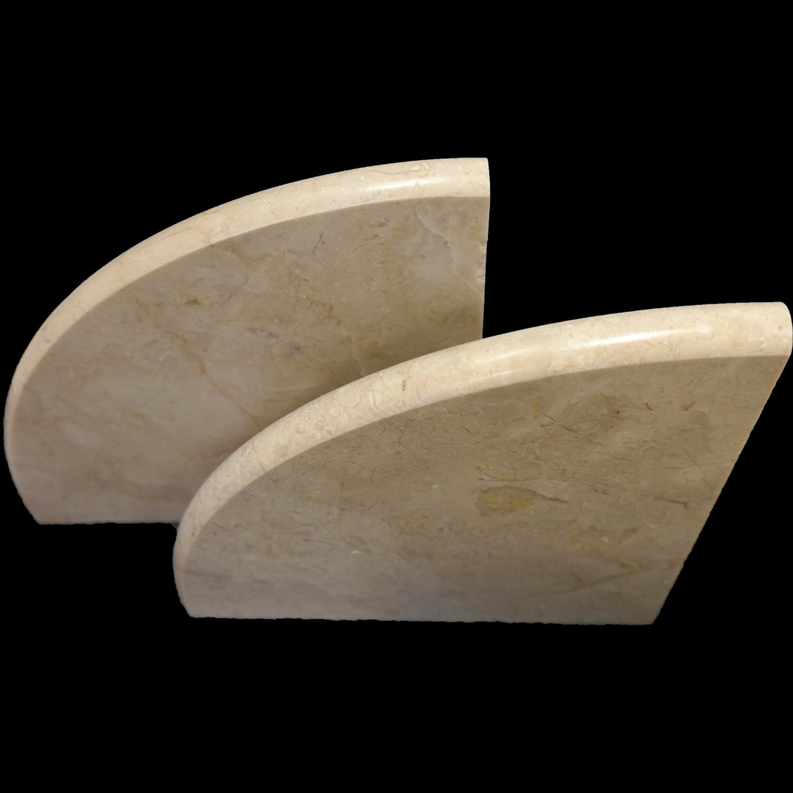 Round Edge Crema Marfil Marble Premium Corner Shelf Piece Polished