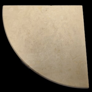 Round Edge Ivory Travertine Filled & Honed Bathroom Corner Shelf, Made from Real Natural Stone, Travertine