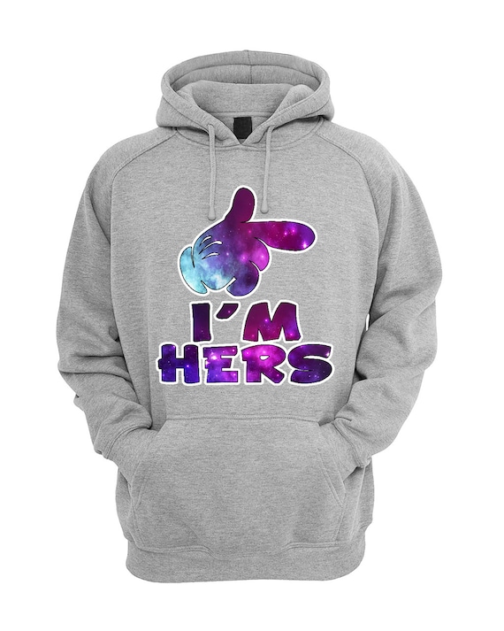 I/'m Hers Purple Galaxy Design Unisex Hoodie