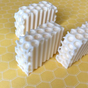 Milk and honey soap, 4 oz bar, looks like honey comb,