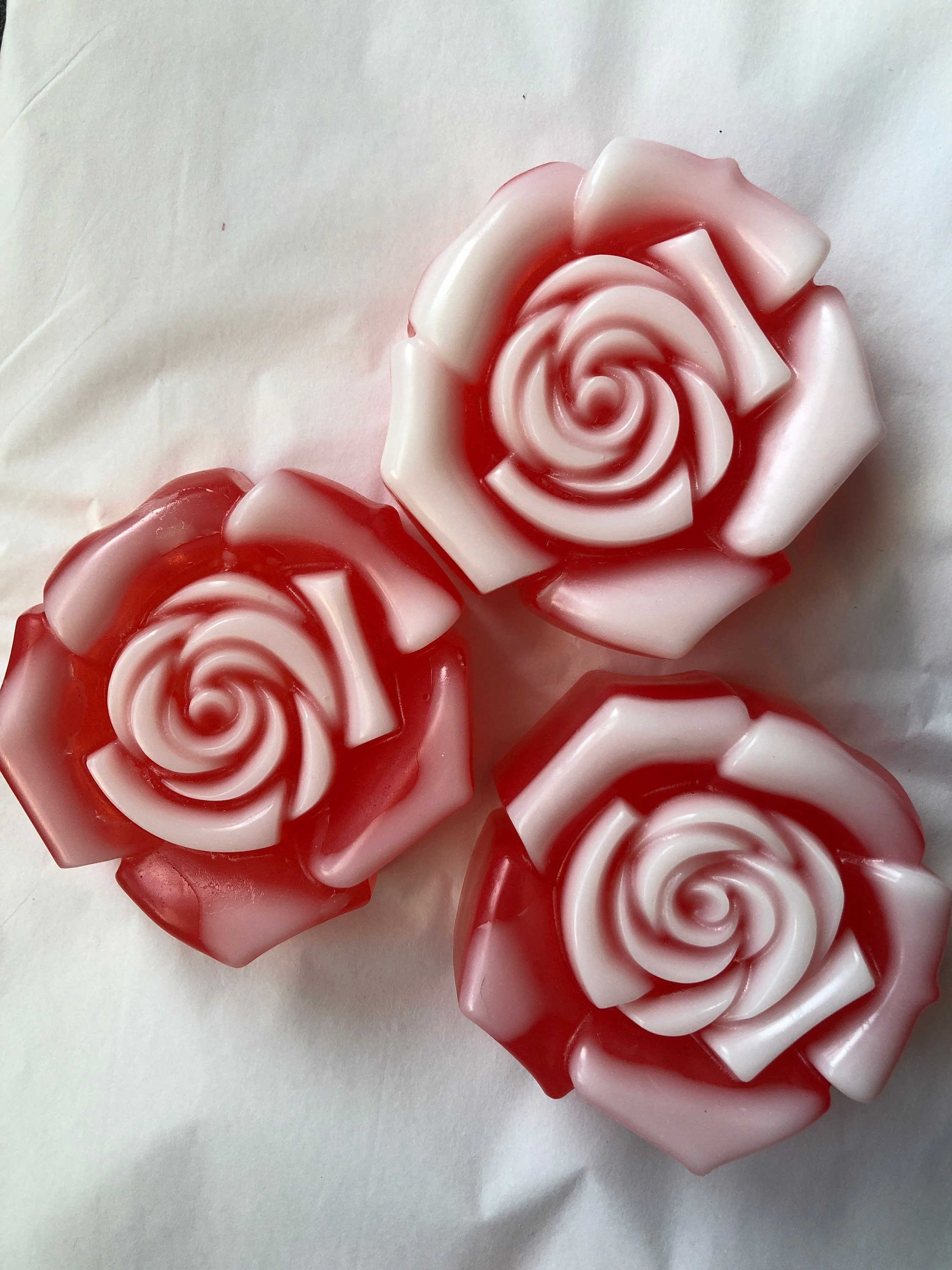 Square Soap Roses Rose Soap 3 Pack - Etsy