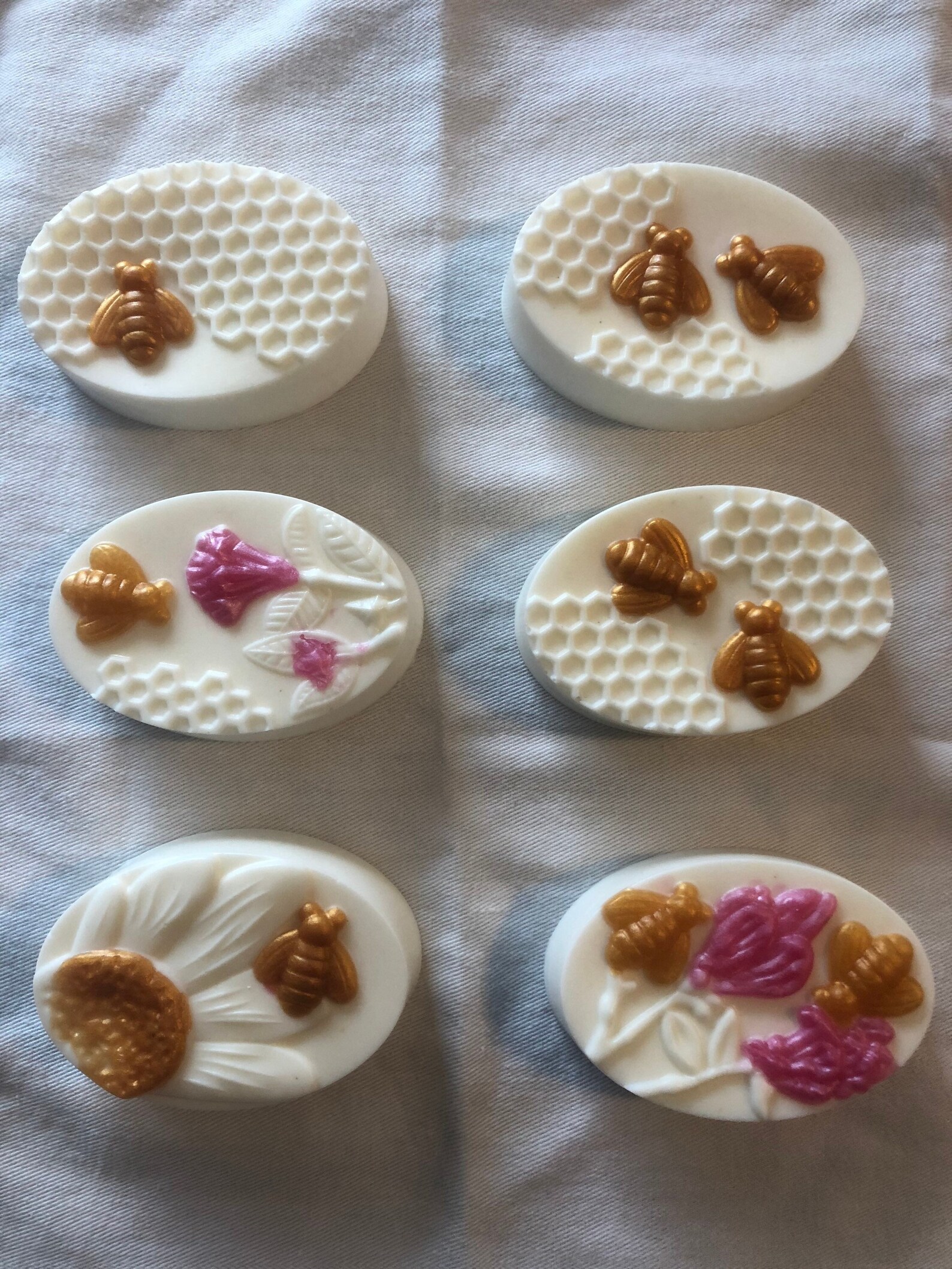 Bee and Flower Soap. 4 Oz Bars 3X2 standard Size Bar Etsy