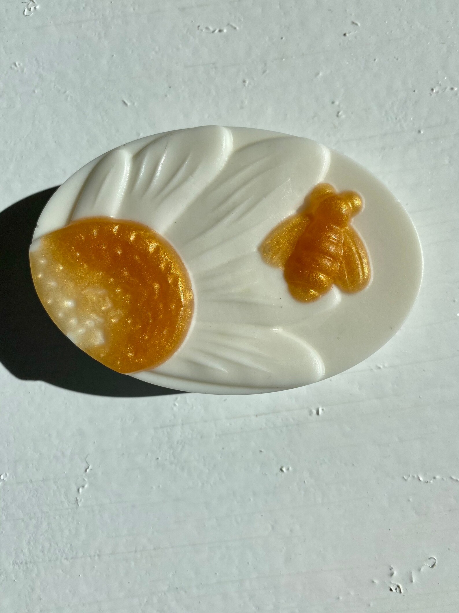 Bee and flower soap 4 oz bars 3x2 standard size bar etsy