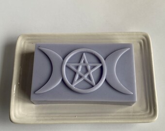 Triple moon soap - multiple colors and scents, very large bar (5.5 oz)