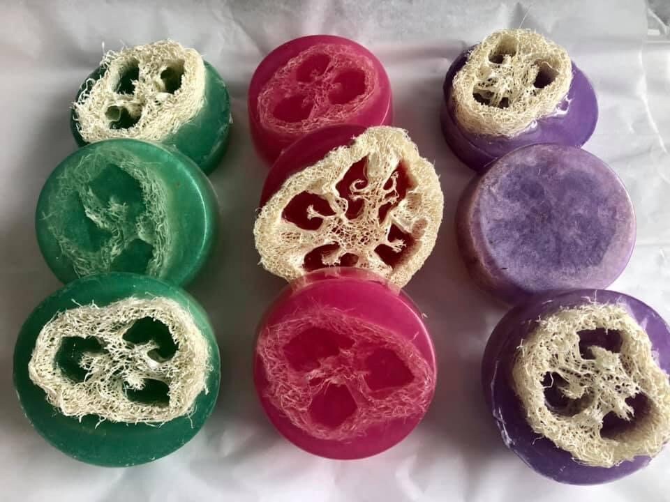 Luffa body scrub soap