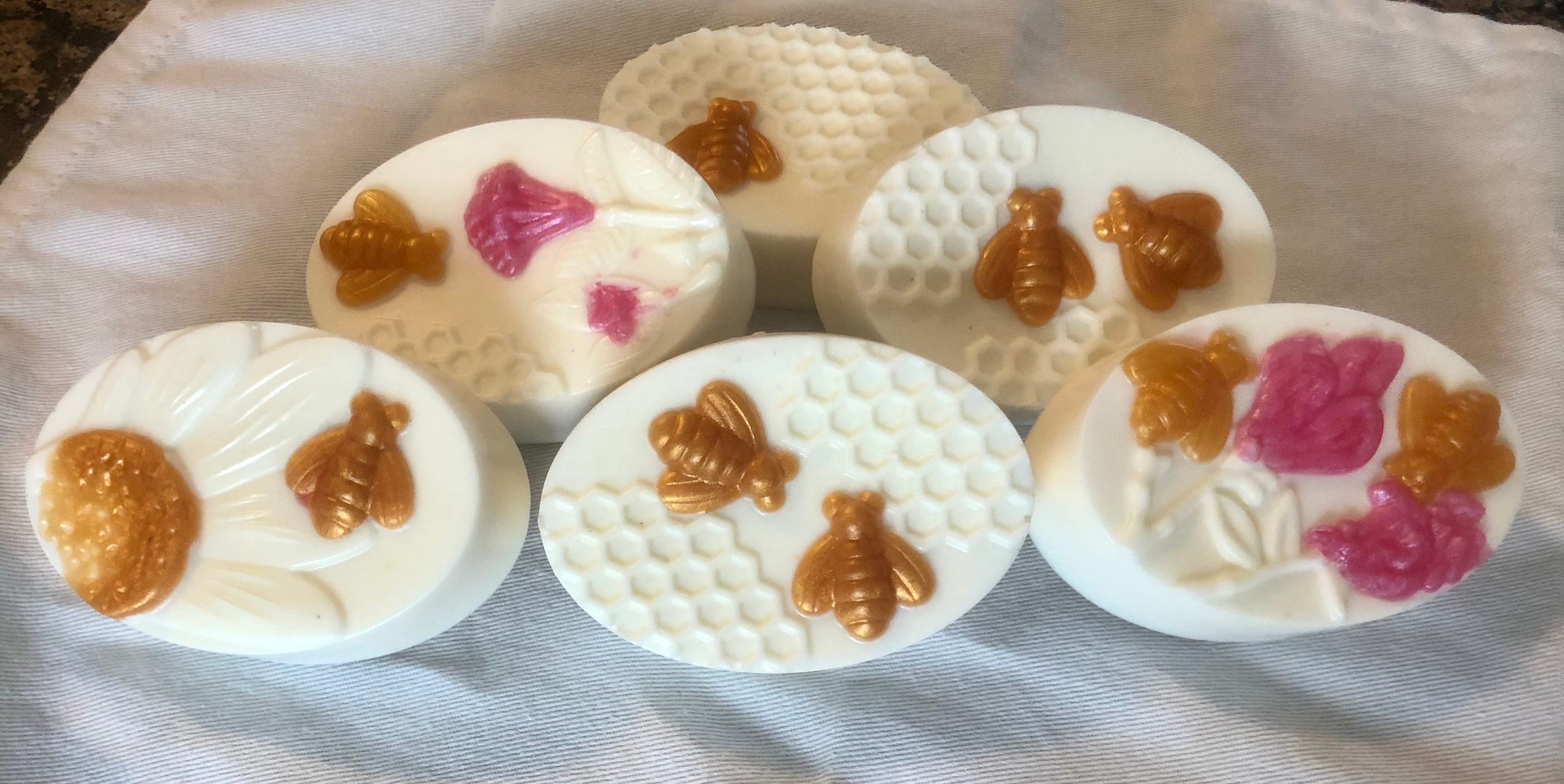 Bee and Flower Soap. 4 Oz Bars 3X2 standard Size Bar Etsy