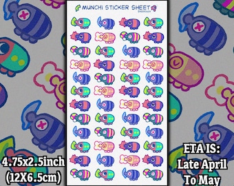 Munchi Caterpillar Deco Planner Stickers Washi - ETA Late April-May