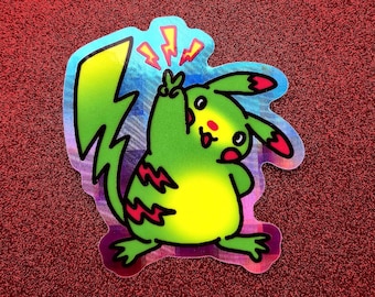 Bootleg Electric Mouse Holographic Sticker