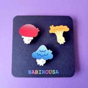 Mushroom Bug Wooden Pin Set