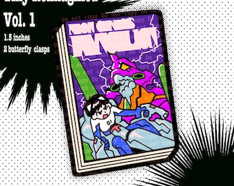 Neon Genesis Evangelion Manga Enamel Pin