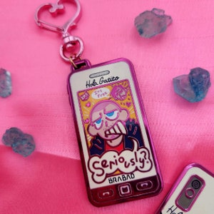 Jesse Hola Gatito Phone Metal Keychain