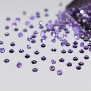 Amatista natural Corte brillante redondo TAMAÑO ELECCIÓN Piedras sueltas Piedras preciosas semipreciosas naturales de alta calidad