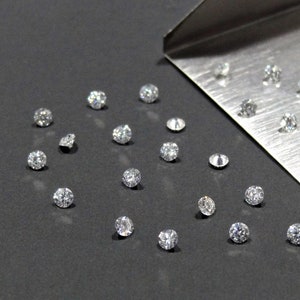 Labbodlad diamant Klar vit D-färg Rund briljantslipad STORLEKSVAL Lösa stenar VVS+ kvalitetsädelstenar