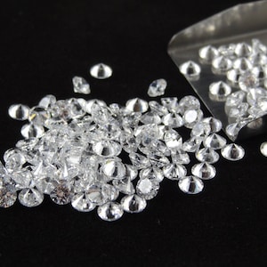 White CZ Round Hearts & Arrows Cut SIZE CHOICE Loose Cubic Zirconia High Quality Gemstones