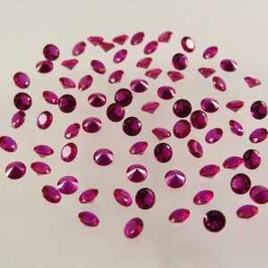 Red Ruby Round Brilliant Cut SIZE CHOICE Loose Stones Corundum Gemstones