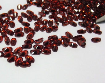 Medium Dark Garnet Oval Cut Shape SIZE CHOICE Loose Stones Cubic Zirconia Gemstones