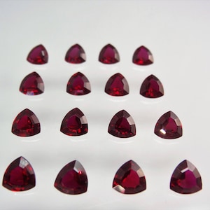 Red Ruby Trillion Shape SIZE CHOICE Loose Stones Corundum Gemstones