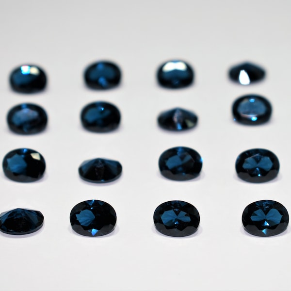 London Blue Oval Cut Shape SIZE CHOICE Loose Stones Nanocrystal Gemstones