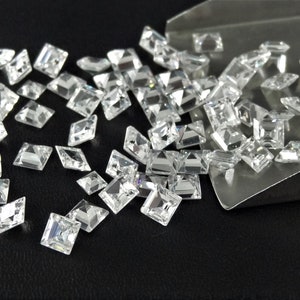 Klare weiße quadratische Schliff gemischte Größe Schliff lose Zirkonia Edelsteine LOT