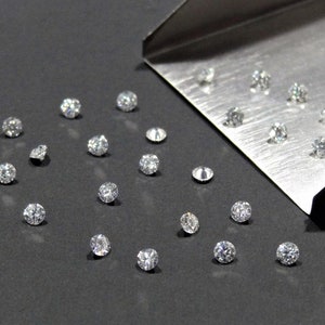 Moissanite Clear White D Color Round Brilliant Cut SIZE CHOICE Loose Stones VVS+ Quality Gemstones