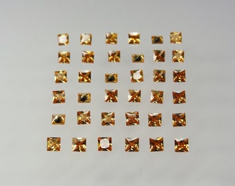 Champagne Square Princess Cut Shape SIZE CHOICE Loose Stones Cubic Zirconia Gemstones